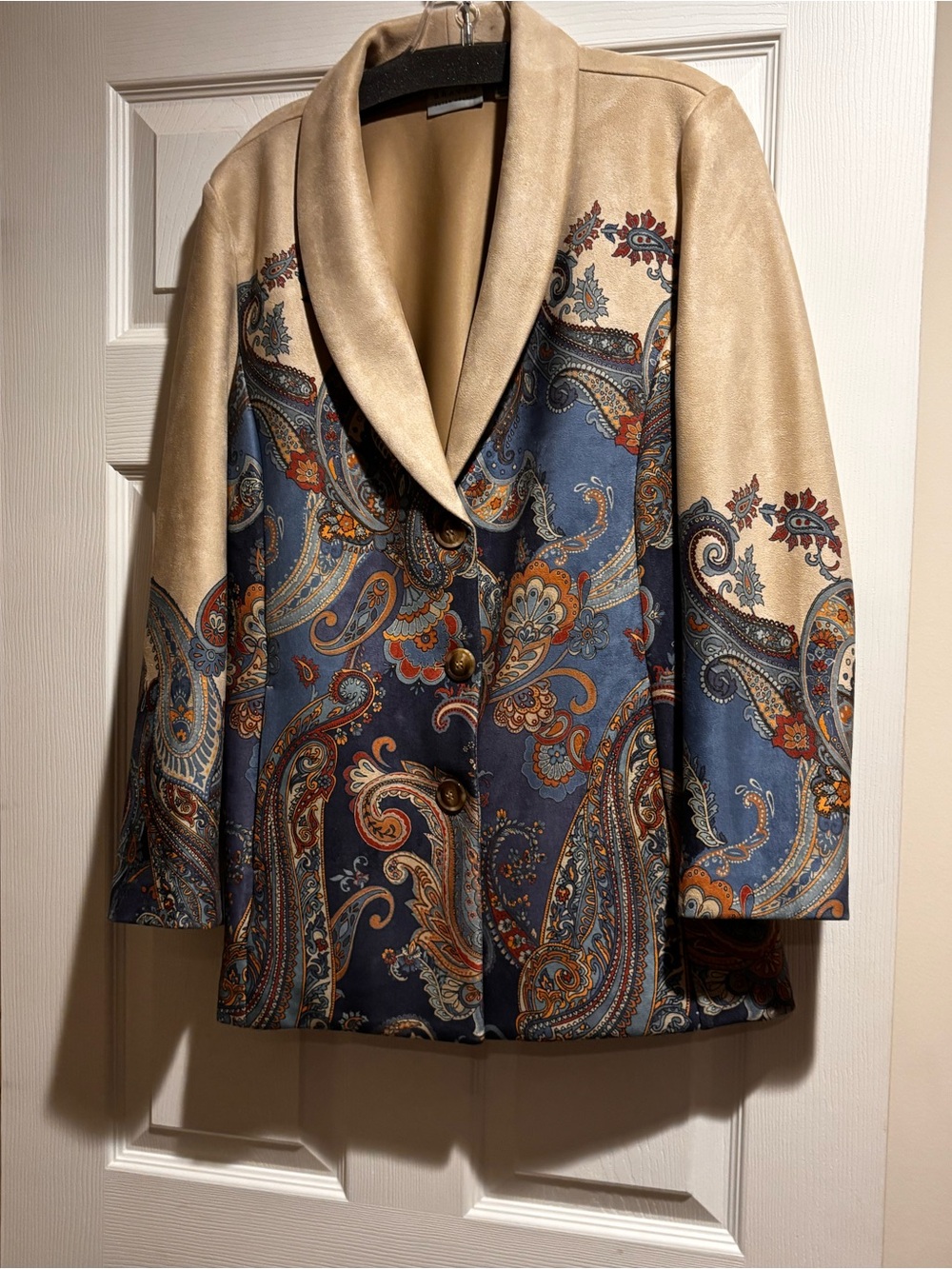 Susan Graver Blue Paisley Jacket